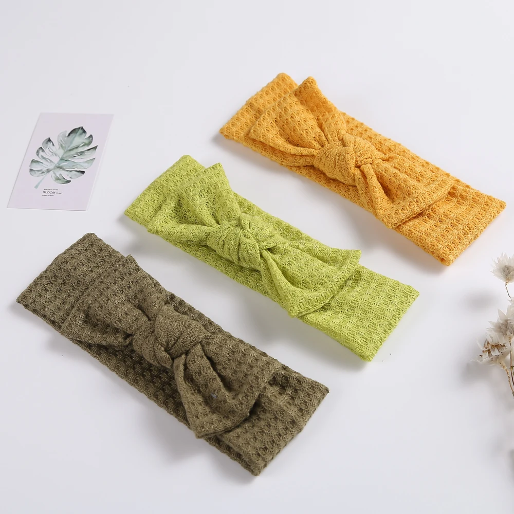 

25Pcs Baby Headband Woolen Knitting Headwrap Newborn Hair Bows For Baby Girls Bowknot Baby Turban Warmer Kids Accessories