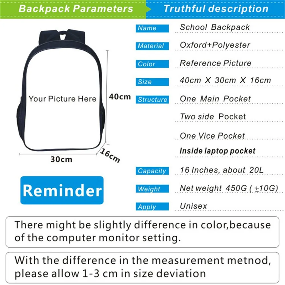 Danganronpa Backpack Children School Bag 3D Printing Anime Dangan Ronpa Monokuma Cosplay Backpack For Men Women Knapsack