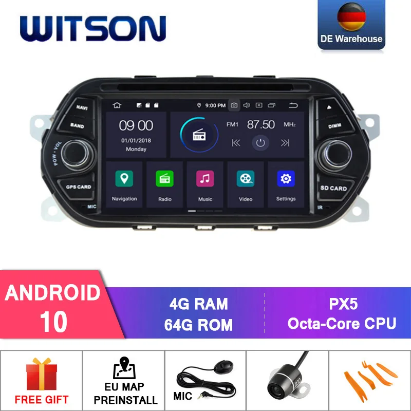 DE В наличии! WITSON Android 10 автомобильный DVD GPS для FIAT TIPO EGEA 2015-2017 Автомобильный
