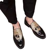 leather shoes size 38 44 2021 barber nightclub men designer loafers casual patent leather dress shoes