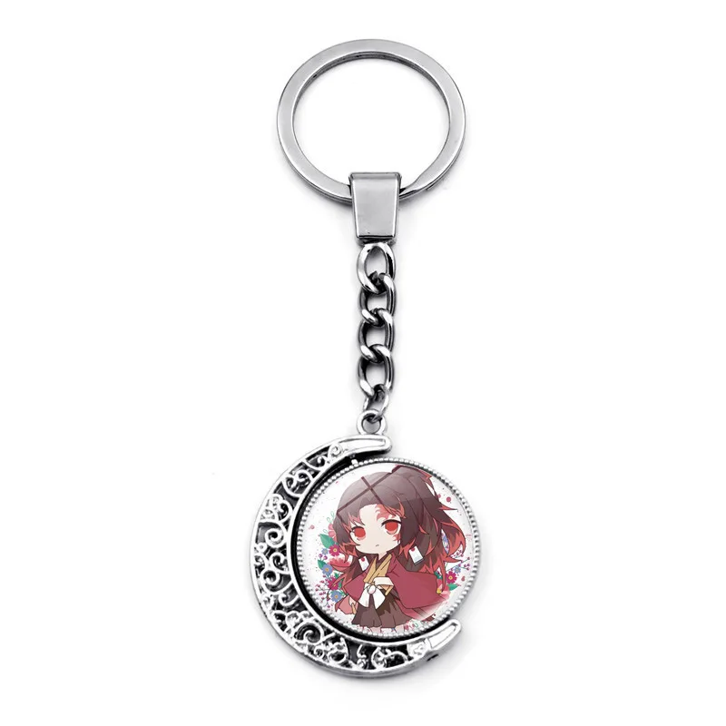 Anime Demon Slayer Cosplay Kimetsu No Yaiba Keychain Cartoon Accessories Round Pendant Cute Keychain Pendant Keyrings