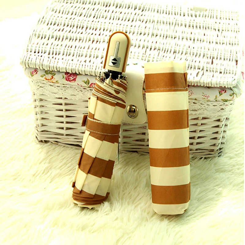 Зонт с полосами для дождя женский Moschino автоматический складной качественный ветрозащитный анти-УФ искусственный зонт AYS004.