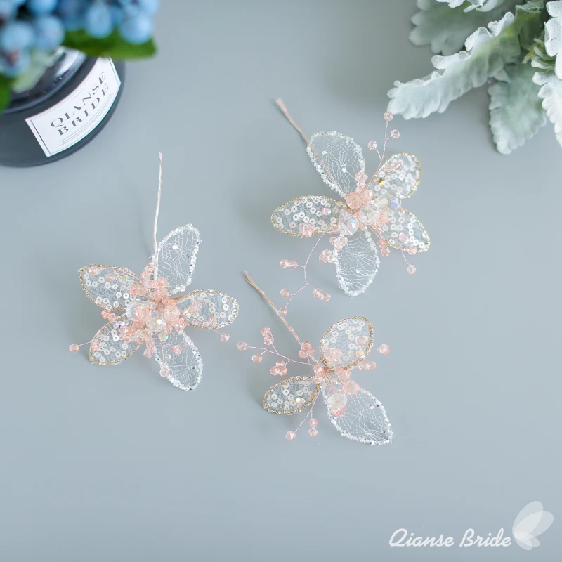 Великолепный цветочный головной венок ручной работы бисерное украшение для