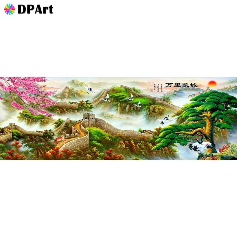 Алмазная картина 5D полностью квадратная/круглая дрель кран Великая стена