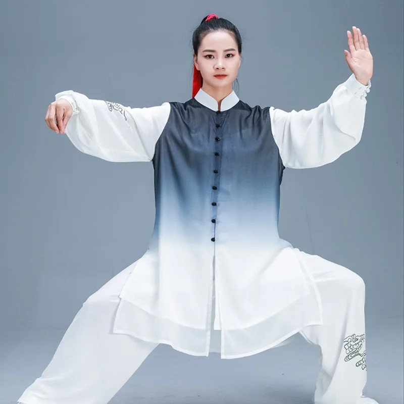 Женские костюмы кунг-фу одежда для ловли рыбы кои тайчи Китайская традиционная