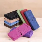 Модный Матовый кожаный женский кошелек в стиле ретро, удлиненная сумка для мобильного телефона, кредитница, клатч для мелочи и мелочи