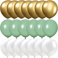 402820pcs green gold agate marble latex balloons metallic confetti wedding birthday baby shower party house decorations
