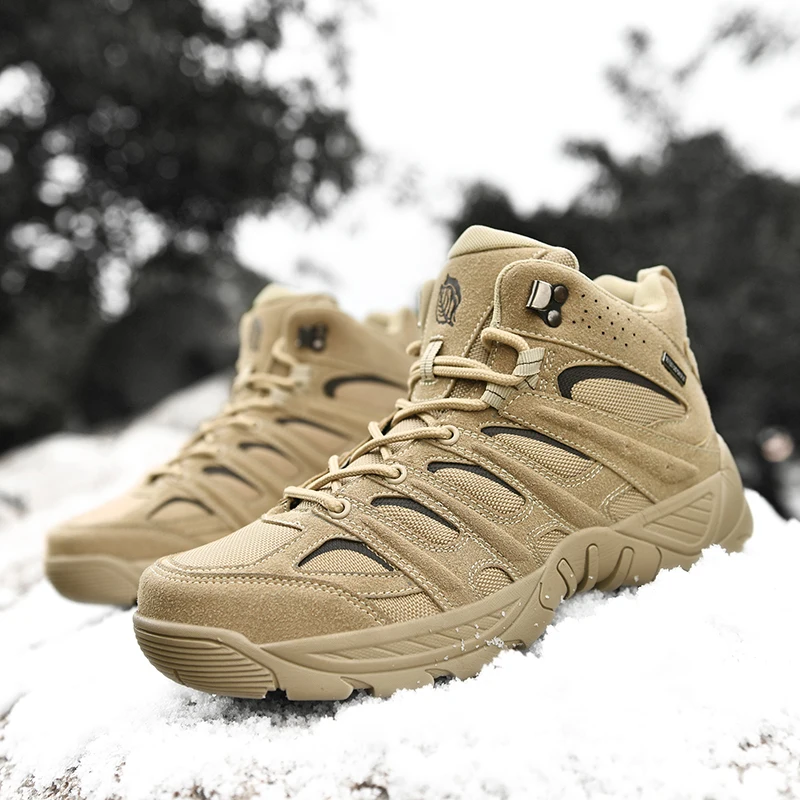 

Men's autumn winter hypersoft boots shoes outdoor safty shoes man water proof army boots warm wear-resistant hiking snow boots