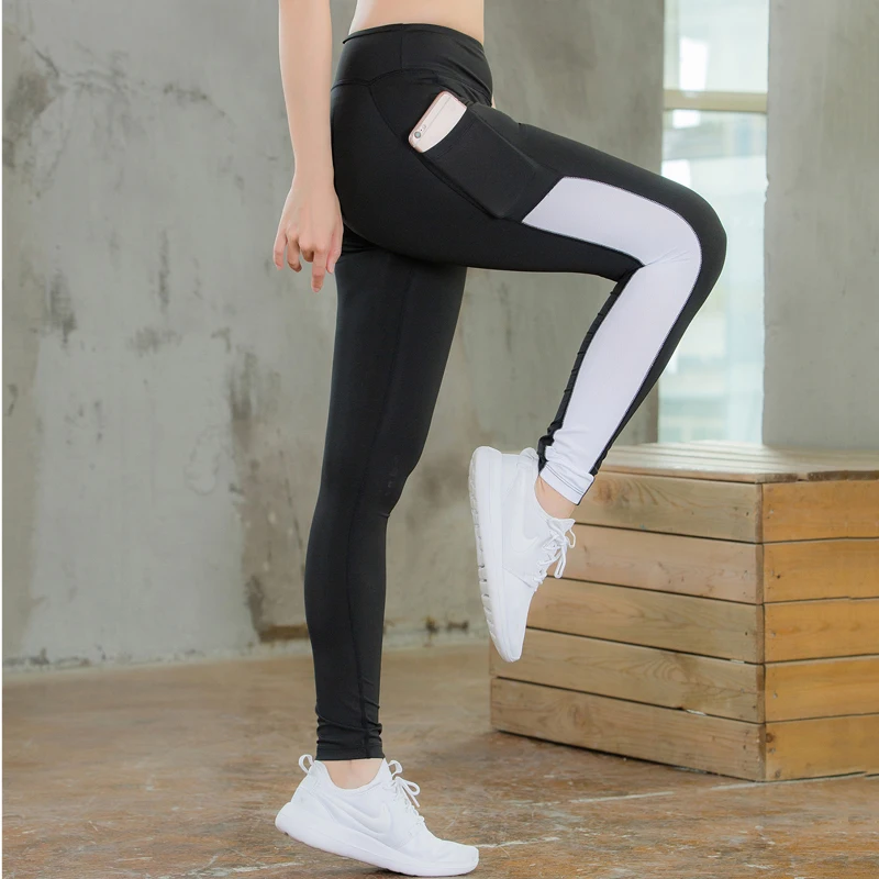 Женские леггинсы с карманами EC.MS тренировочные брюки со средней высокой талией