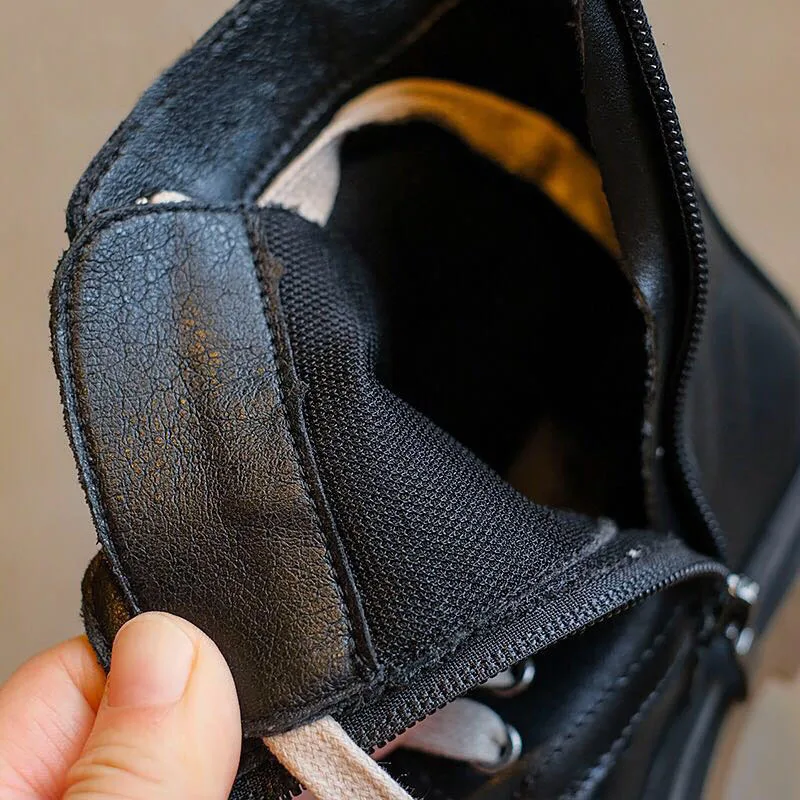 Детская обувь кожаные ботинки Martin для девочек осень 2020 модные новые в британском