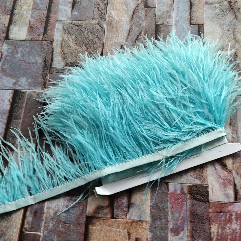 Оптовая продажа яркая лента из страусиных перьев диаметром 5/10 метров 8-10 см/3-4