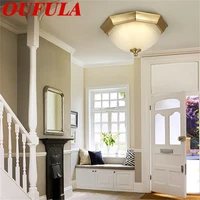 oufula copper ceiling lights modern led decorative for home living room dining room bedroom