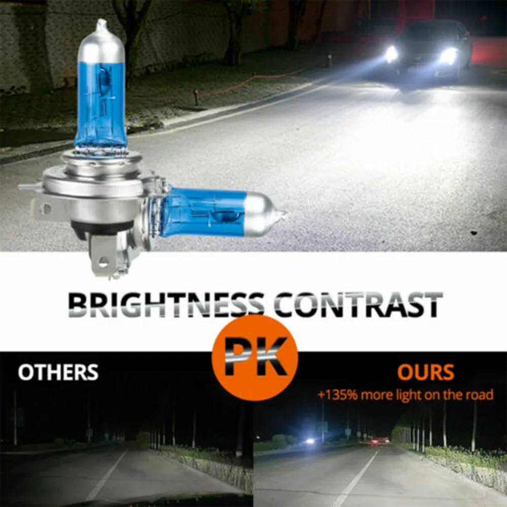 Галогенные головные лампы 4 шт./компл. H7 100 Вт 6000K ксеноновые Hid Супер-белые