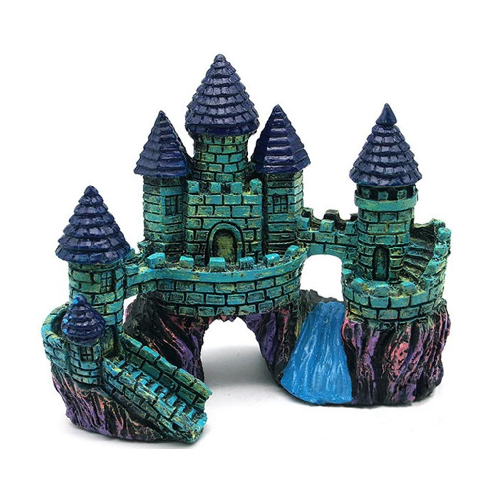 

1Pcs Aquarium Fish Tank Landscaping Resin Castle Villa Artificial Decor Ornament Fish Tank Aquarium Accessories Decoration