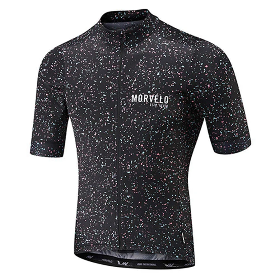 Morvelo Men Summer Clothing cycling Clothes kits short sleeve bib shorts men's Breathable Bib Shorts maillot ciclismo set - Color: Pic Color