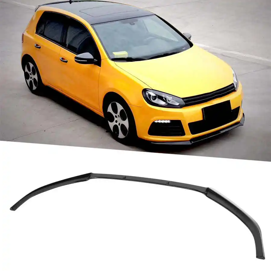 Глянцевый черный передний бампер спойлер разветвитель автомобиля