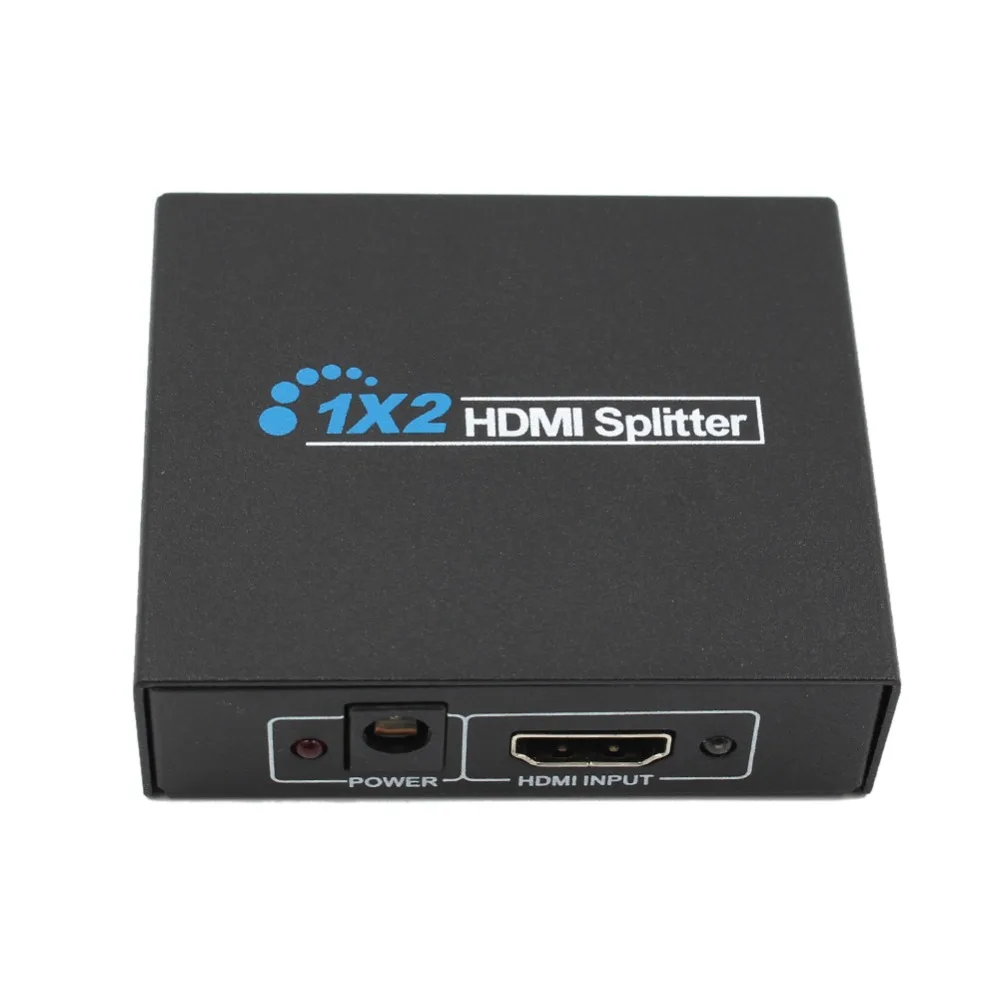 HDMI сплиттер Full HD с 1 входом на 2 выхода 1x2 порта Sс адаптером конвертер аудио и видео