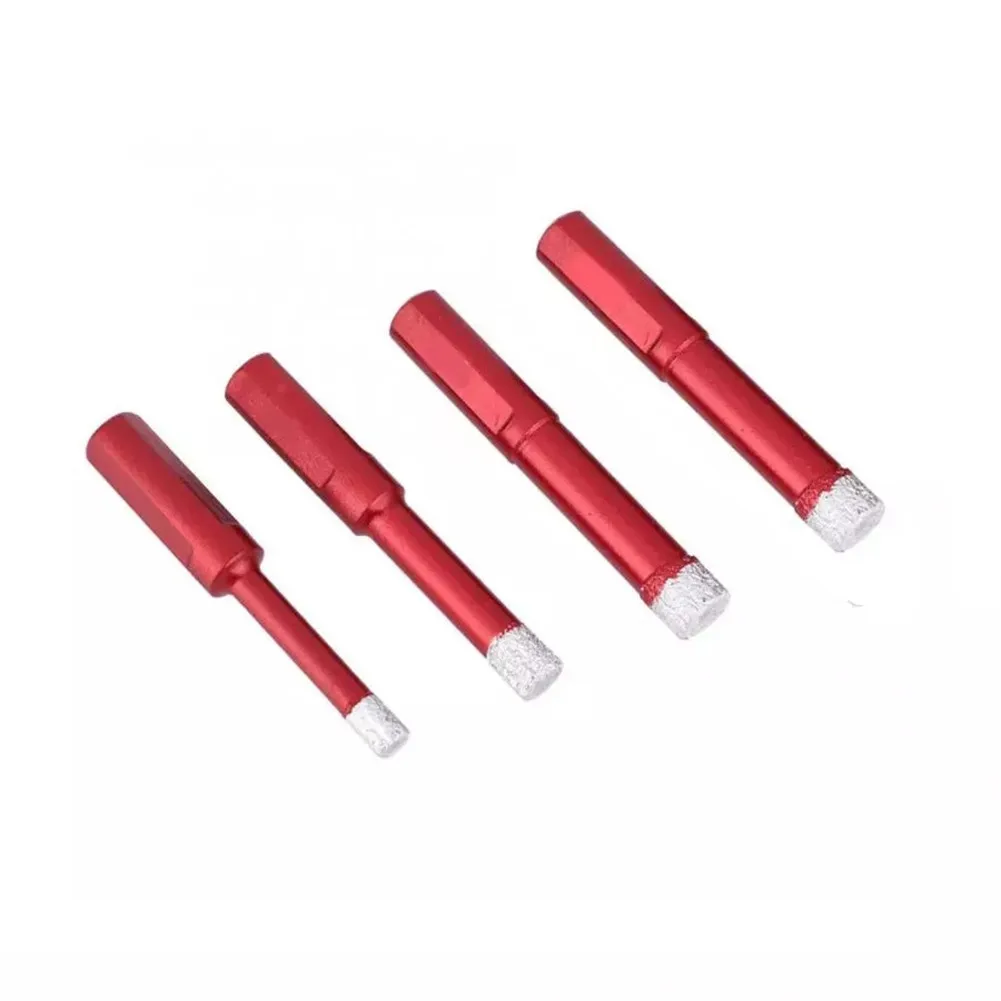 4pcs Diamond Drills Tile Dry Drill Bit 6-12MM Bits Hole Saw Cutter For Granite Marble Porcelain Stoneware Glass | Инструменты