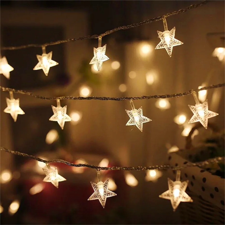 10M Light String LED Star Ball Lamps Plug AC 110V/220V Outdoor Indoor Garland Garden Decor for Christmas Wedding New Year Party | Освещение