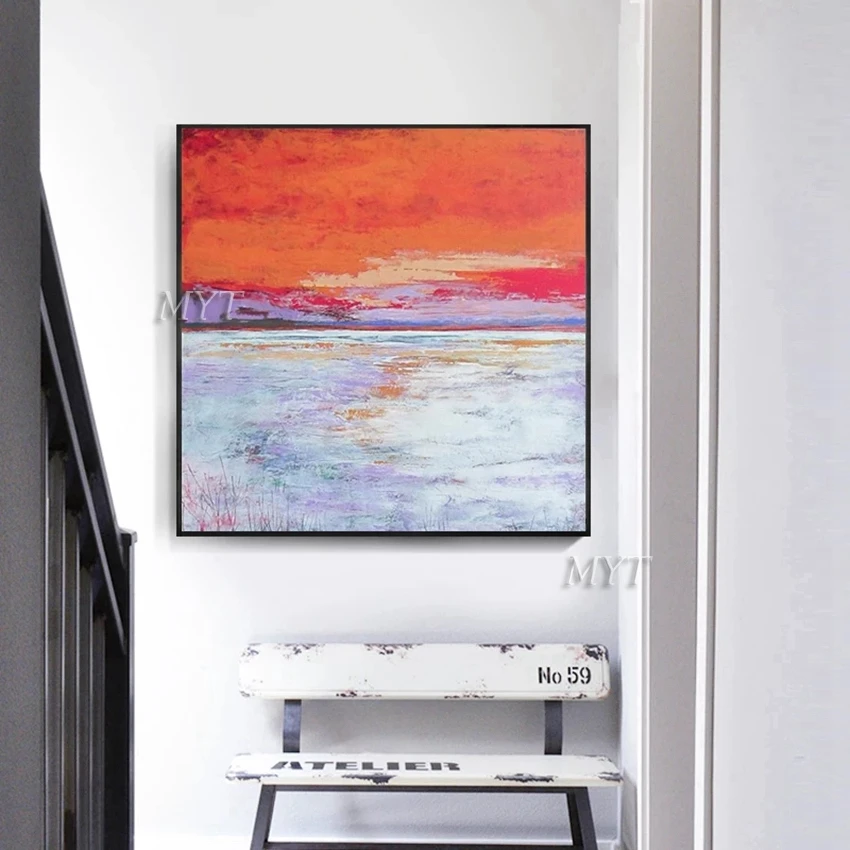 

Direct Selling Single Landscape Abstract Wall Art Hand-painted Painting, Canvas Knife Painting Murals, Living Room Decoration