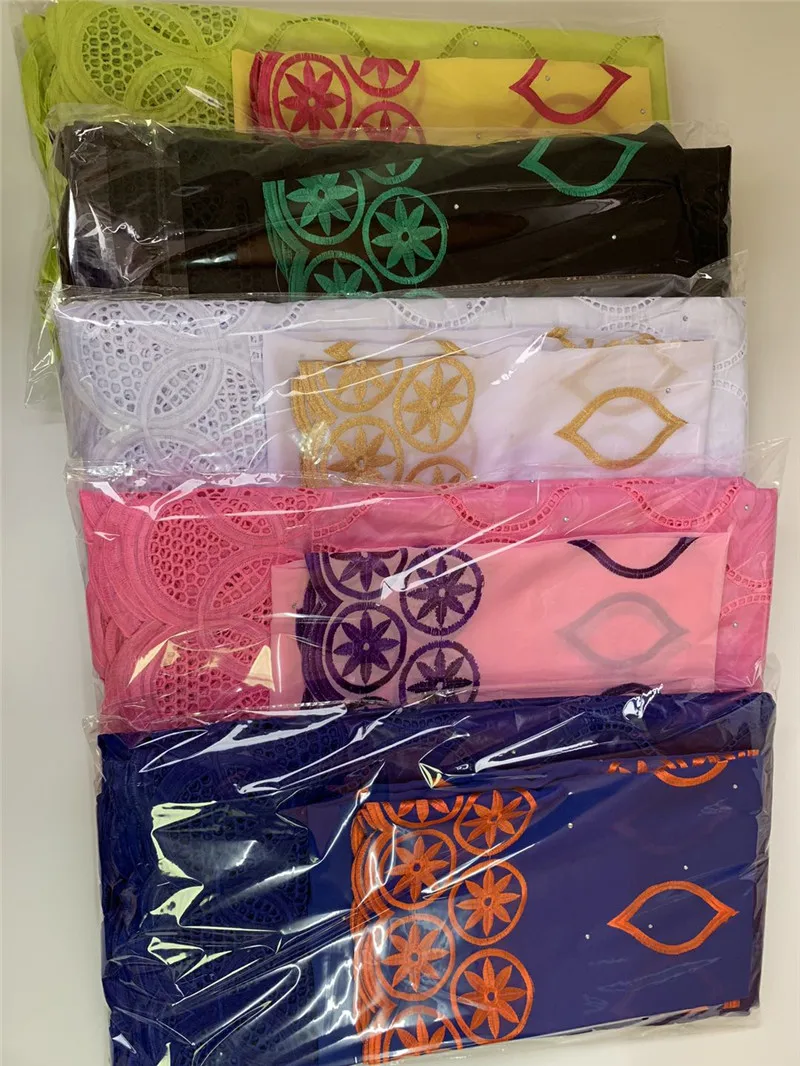 

2020 New african Bazin riche fabric with stones embroidered bazin brocade sewing material Nigerian
