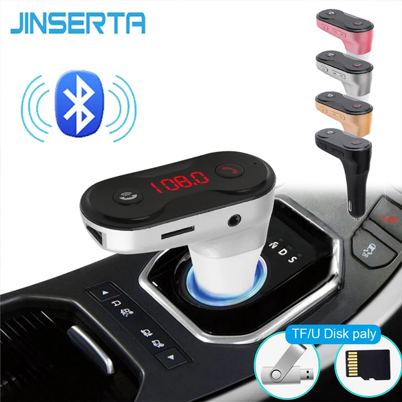 Беспроводной FM трансмиттер JINSERTAR модулятор Bluetooth автомобильный комплект