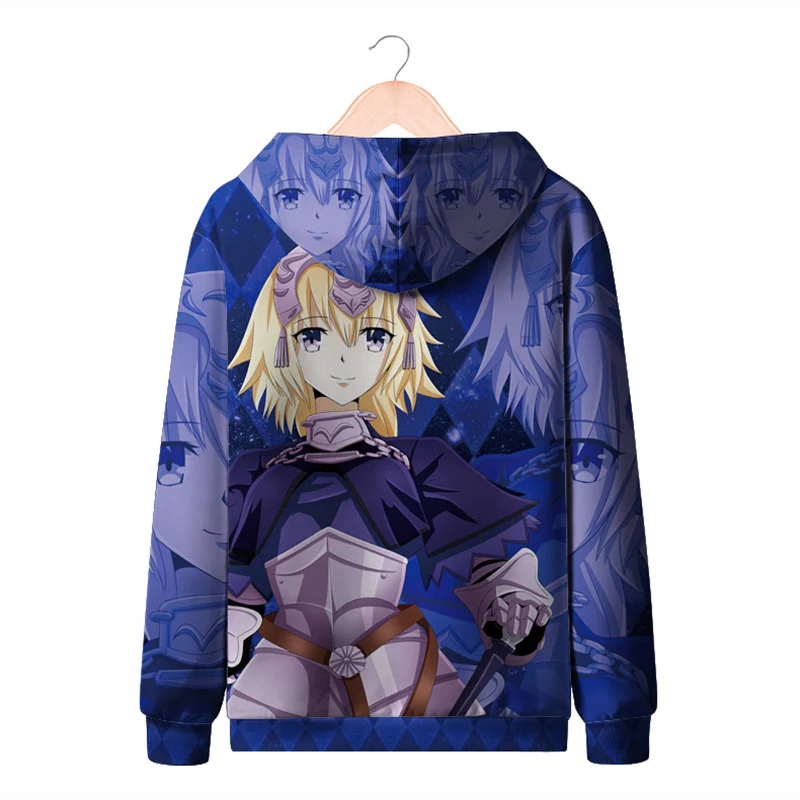 Fate/Stay Night Saber Altria Pendragon Jeanne d'Arc куртка для косплейный костюм с капюшоном для мужчин и женщин свитшот на молнии с капюшоном уличная