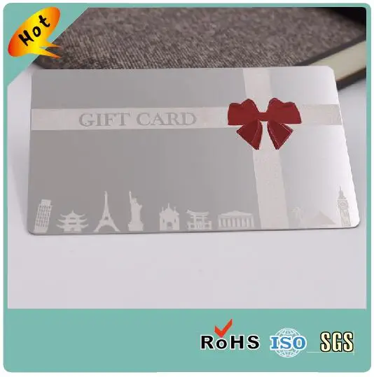Custom Design Stainless Steel etched Laser Cutting Metal gift Card