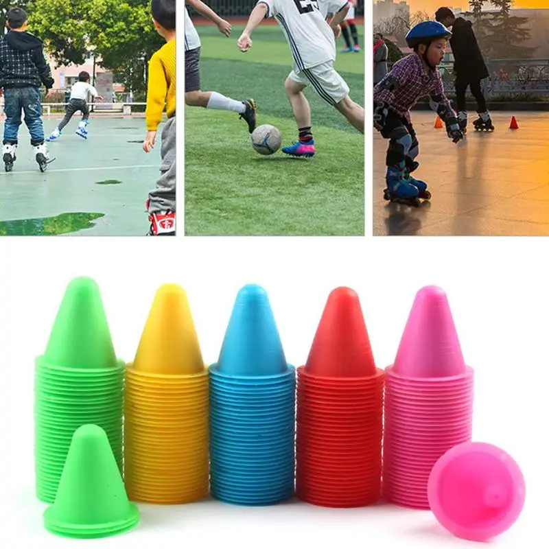 

10 Pieces Agility Maker Cones For Slalom Roller Skating Sports 7.8*7.5cm Sports Traffic Cone Tools Outdoor Training Z9Z8