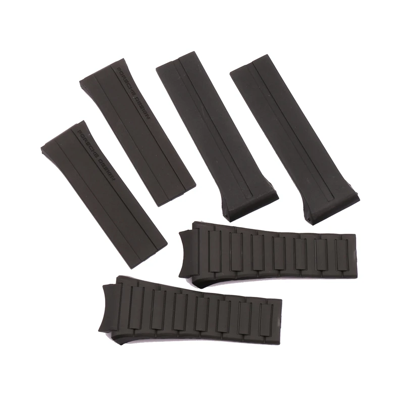 Ремешок резиновый водонепроницаемый для мужских часов силиконовый браслет Porsche