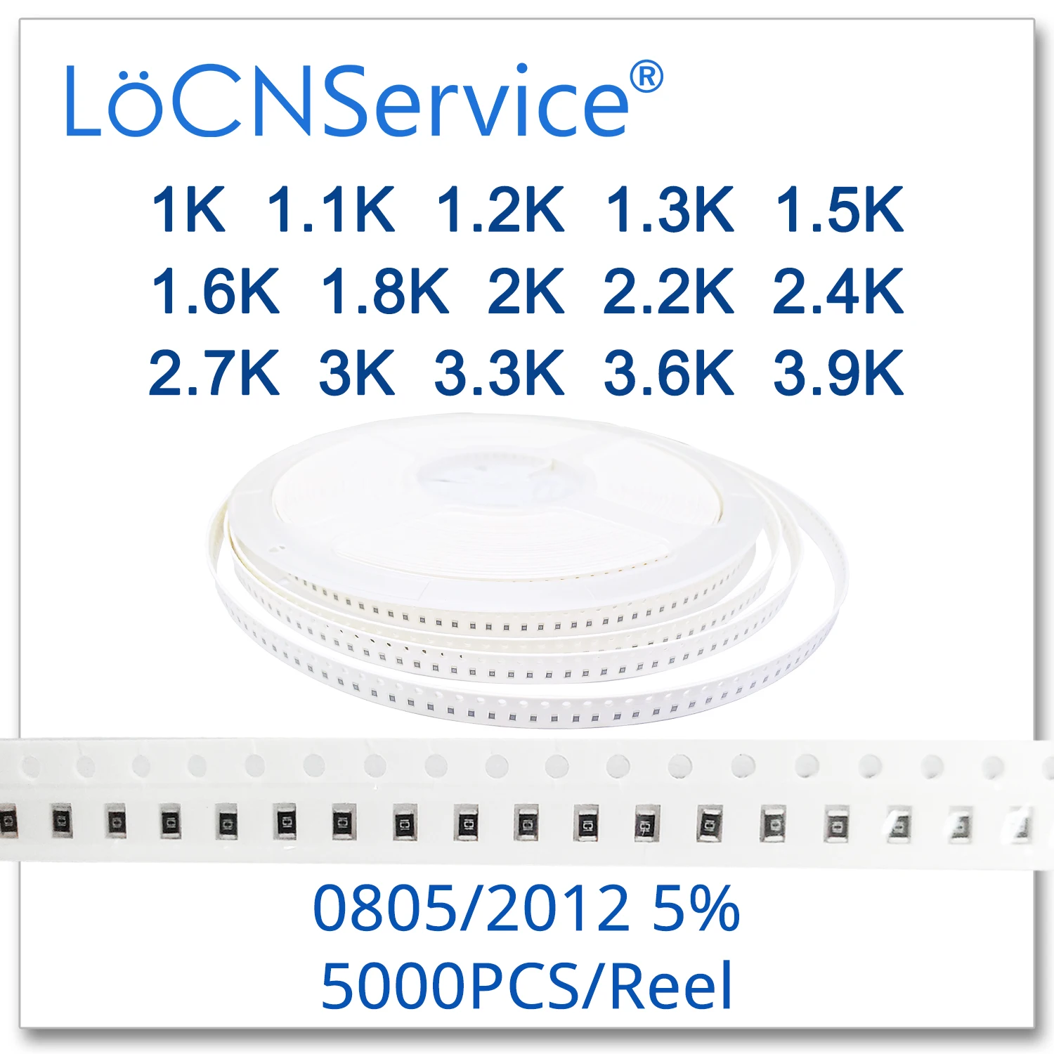 LoCNService 0805 J 5% 5000 шт. 1K 1 K 2 3 5 6 2K 8 4 3K 7 9 Ksmd 2012 резистор Ом|Запасные части| |