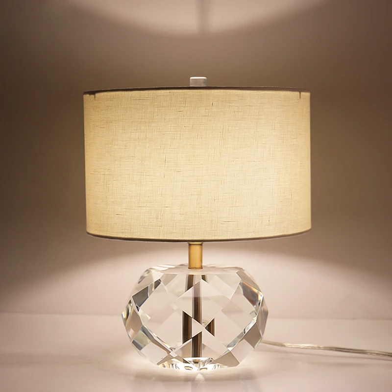 Современная хрустальная Светодиодная настольная лампа для спальни домашняя