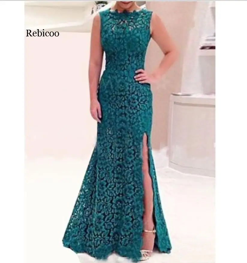 Летнее праздничное длинное платье без рукавов синее женские повседневные платья