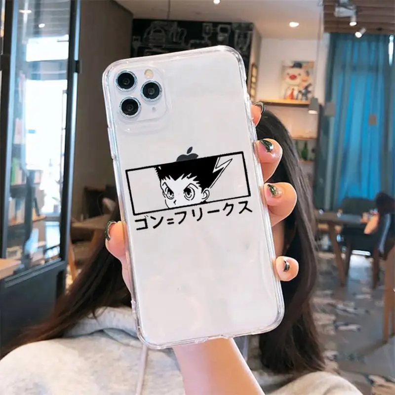 

Hunter X Killua Zoldyck Anime Phone Case Transparent for iPhone 6 7 8 11 12 s mini pro X XS XR MAX Plus