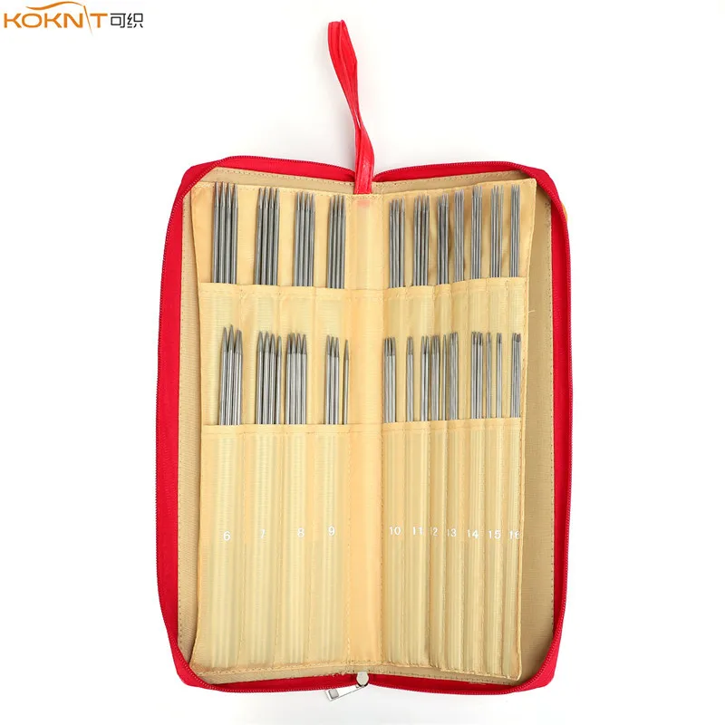 KOKNIT 99 шт. прямые спицы из нержавеющей стали круговые вязальные Набор крючков для