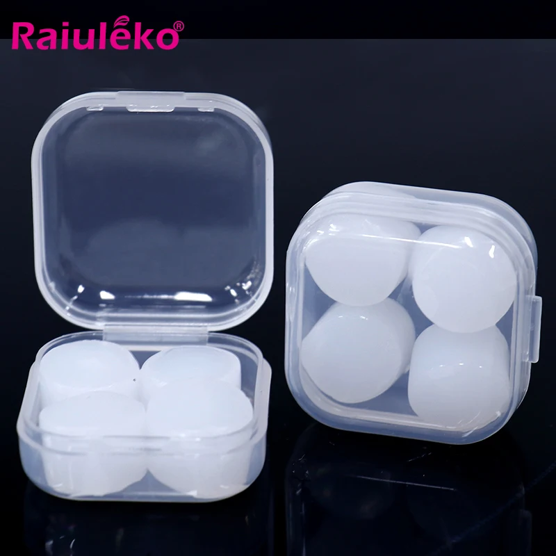 

16/8Pcs Soft White Earplugs Noise Reduction Silicone Ear Plugs Swimming Waterproof Earplug Protective for Sleep Study Travel