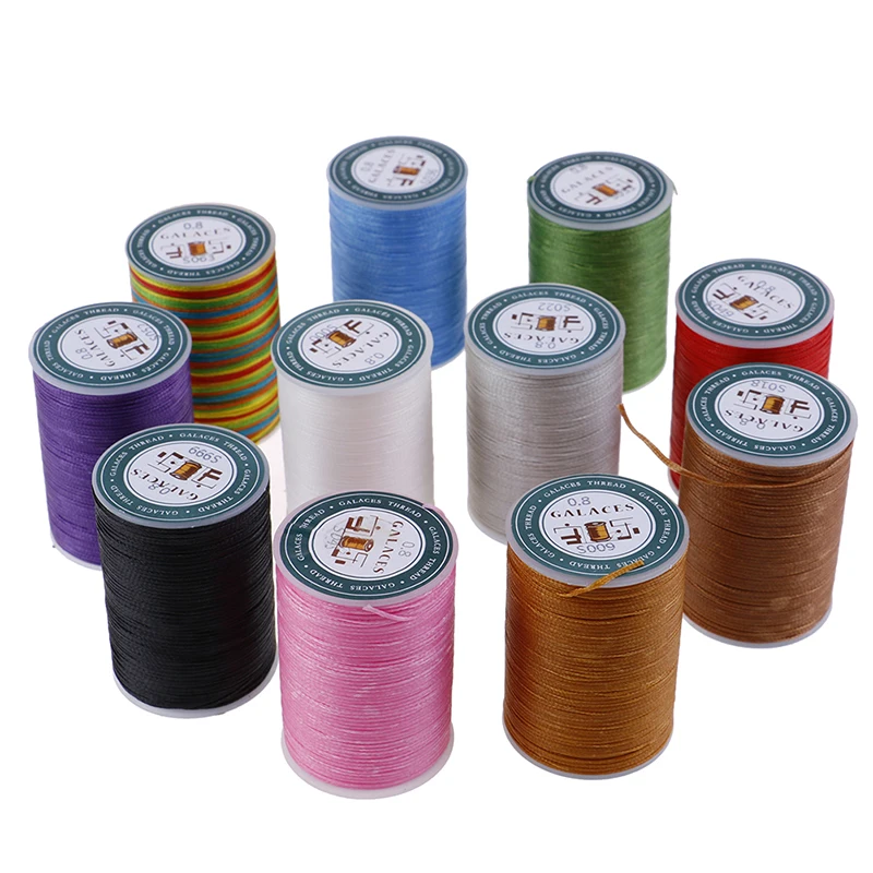 

Great Sewing Thread Polyester Cord Waxed Thread Leather 0.8mm For DIY Tool Hand Stitching Thread Multicolor 90 Meter