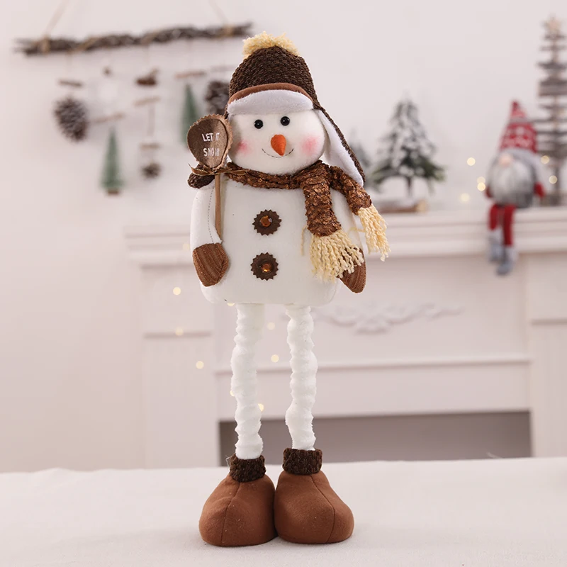 Выдвижной снеговик Рождественские куклы стоячие статуэтки Navidad елочные