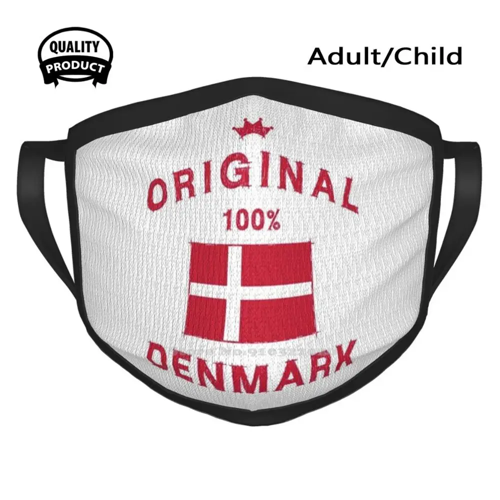 Дания Датский флаг дог Копенгаген Пыленепроницаемая уличная теплая маска для