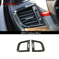 abs carbon fibre car left and right air outlet sticker cover trim car styling 2pcs for honda cr v crv 2017 2018 accessories