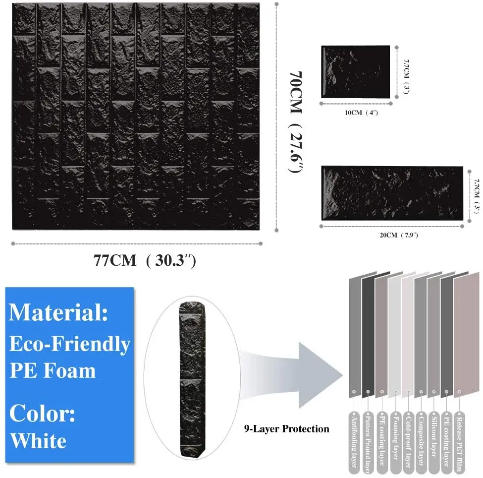 3D стерео Водонепроницаемая настенная бумага камень кирпич фон настенные