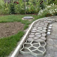 1pc diy garden walk mould make driveway paving brick patio concrete slabs path