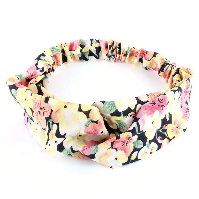 Повязка на голову женская эластичная с принтом в богемном стиле |