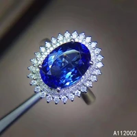 kjjeaxcmy fine jewelry natural tanzanite 925 sterling silver new women gemstone ring support test trendy