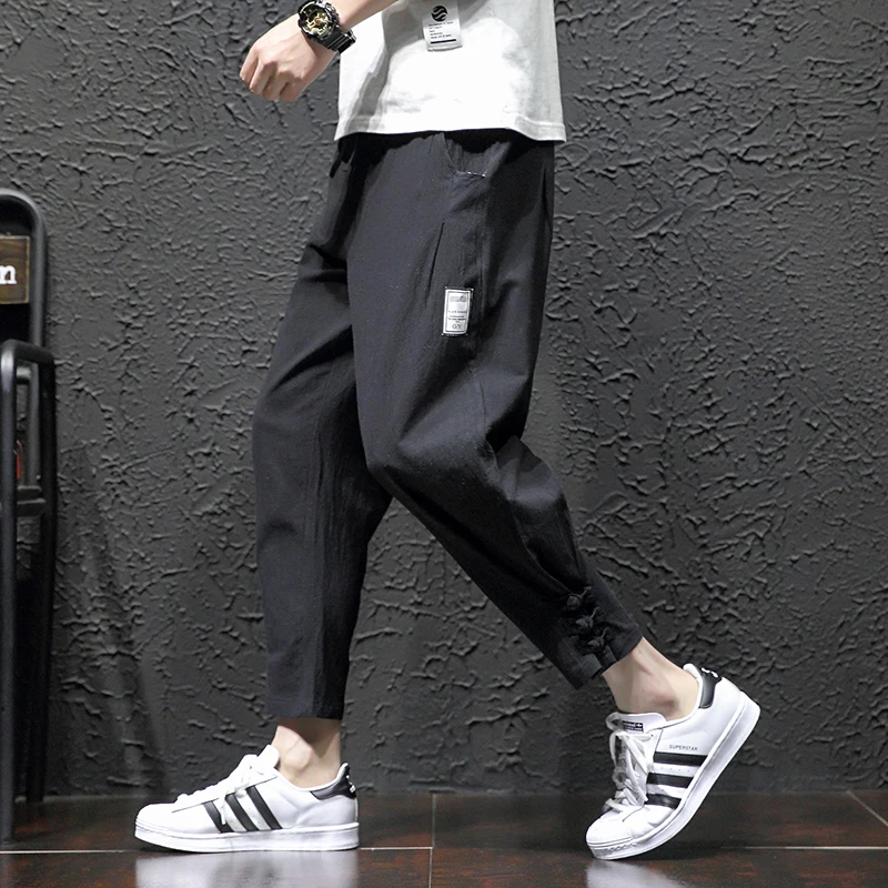 Модные шикарные однотонные мужские брюки карго 2019 осенние большие пакеты Досуг