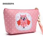 Винтажные милые косметички в виде совы, женские косметички, косметичка, органайзер для красивых чехлов, сумка для туалетных принадлежностей, водонепроницаемая Ретро косметичка из ПУ, несессер