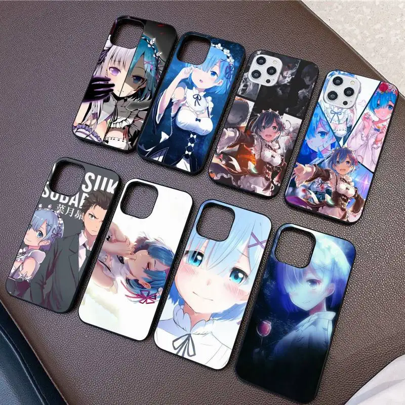 

Anime ReZERO Ram Rem Phone Case For iPhone 11 8 7 6 6S Plus X XS MAX 5 5S SE 2020 XR 11 pro DIY capa