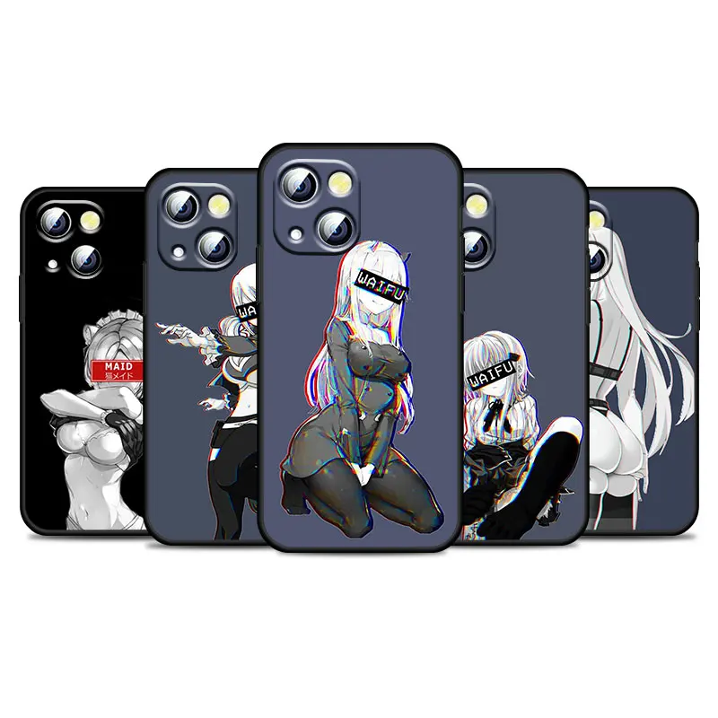 

Hentai ​Sexy Girl Anime For Apple iPhone 13 12 11 Pro Max Mini XS Max X XR 6S 6 7 8 Plus 5S SE2020 Soft Black Phone Case