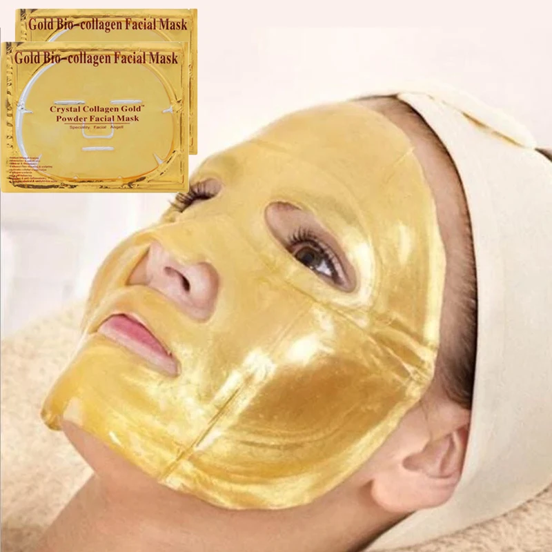 20 шт. отбеливающая маска для лица ухода за кожей Золотая против морщин старения