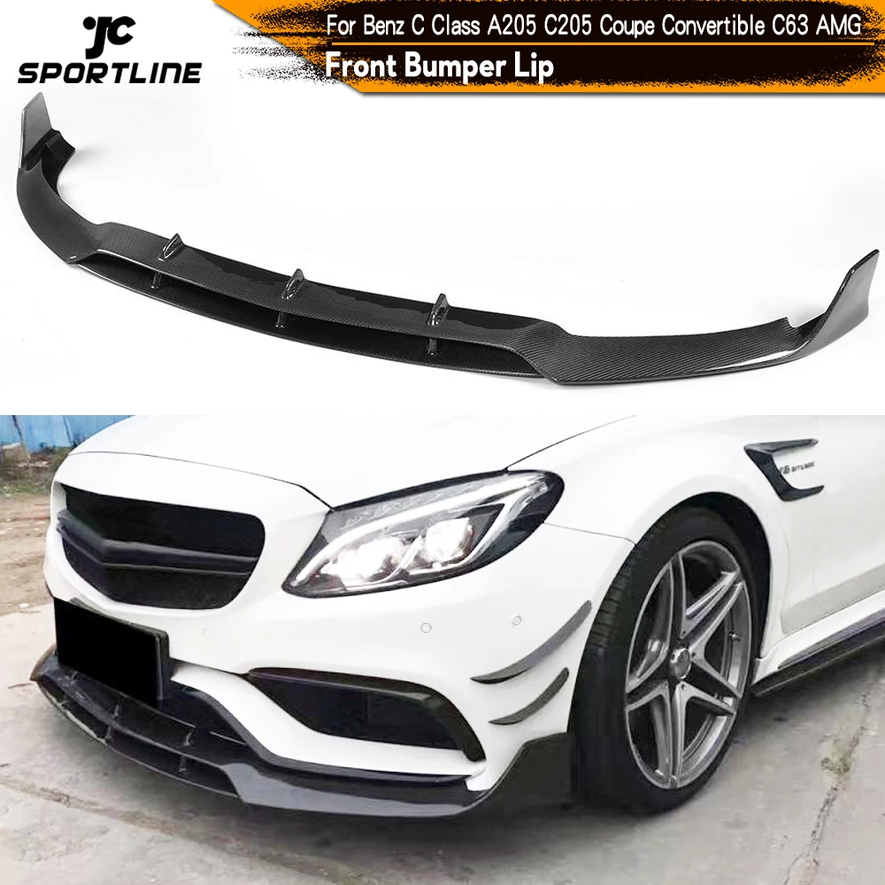 Углеродное волокно/FRP передний бампер спойлер сплиттеры для Mercedes Benz C205 C63 AMG S Coupe